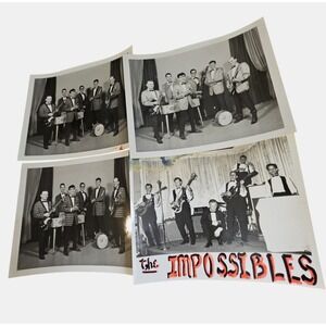 Vintage 60s The Impossibles Country Western Music Artist Band Press Photos 8x10‎
